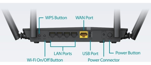 Roteador D-Link Wireless N DIR-815 preto