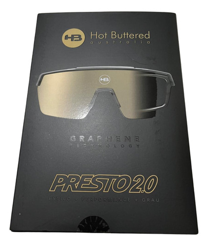 Óculos Hb Presto 2.0 Clip On Matte Black Gray Photocromic Armação Cinza / Preto Fosco