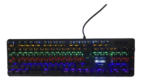 Chapoteo Irónico télex Teclado Gamer Mecanico Aitech Qwerty Español Luces Led