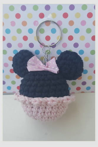 Llavero Amigurumi Minnie Mickey Souvenir Tejido Crochet 