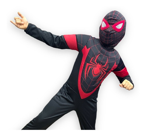 Imagen 5 de 6 de Disfraz De Spiderman Para Niños - Miles Morales