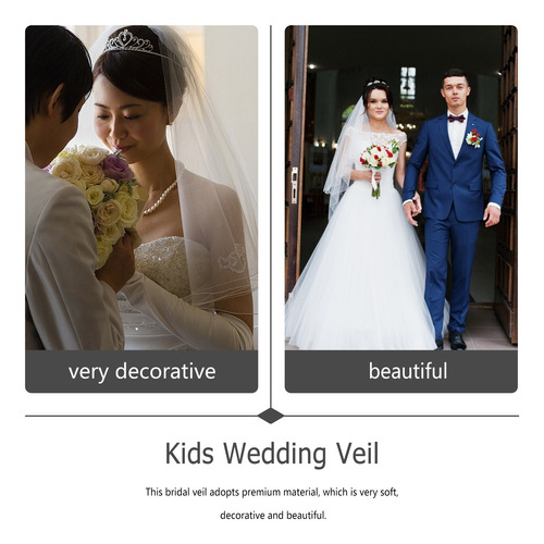 Imagen 6 de 8 de 1 Pc Novia Velo Buena Útil Adorno Decoración Techo