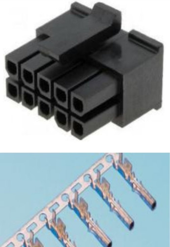 Pack 8 2x3 + 8 2x6 Conector Hembra Tipo Microfit 3mm + Pines