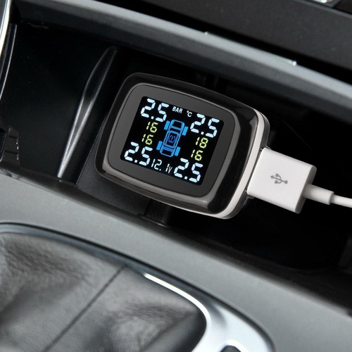 Monitoreo Presión Neumáticos Externo Tpms A Encendedor + Usb