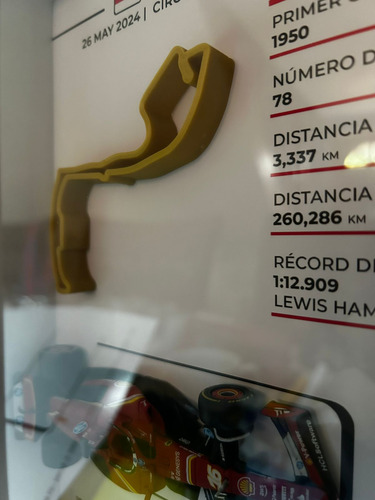 Cuadro Formula 1 Monaco 2024 Pista 3d Leclerc Ferrari F1