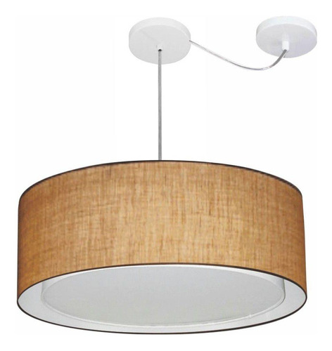 Lustre Pendente Cilíndrico Desvio Palha Mj-4317 Mesa Jantar