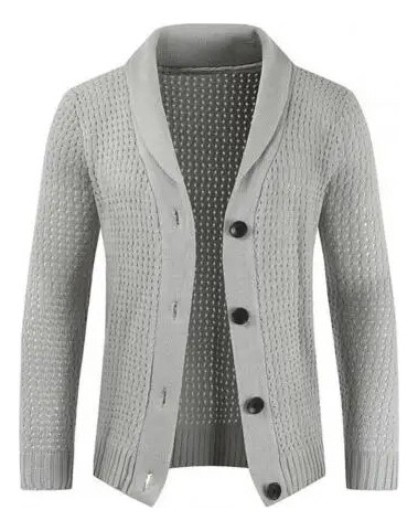 Chaqueta Tipo Cárdigan Para Hombre, Suéter Con Botones, Tall