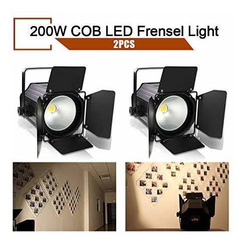 V-show 2pcs Luz De Estudio 200w Cob Led Fresnel Luz De Escen