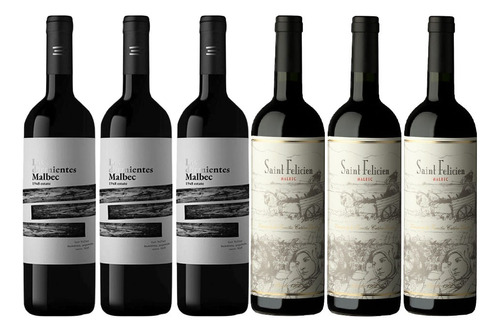 Vinos Tintos Saint Felicien Los Durmientes Mix X6