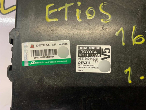 Módulo Injeção Toyota Etios 1.3 Manual 2015 - 2016 Original (Usado)