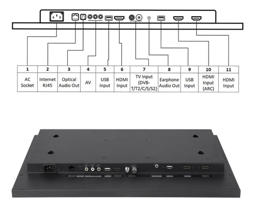 Televisor Espejo Elecsung 22 24 24 Pulgadas Webos 4k, Resist