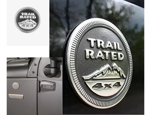 Emblema Trail Rated 4x4 Para Jeep