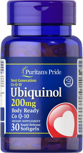 Puritan's Pride | Ubiquinol | 200mg | 30 Rapid Softgels