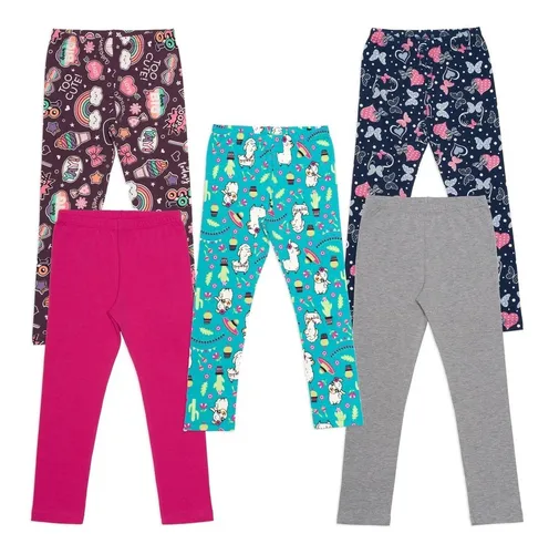 Calça Legging Infantil Estampada - Sortido