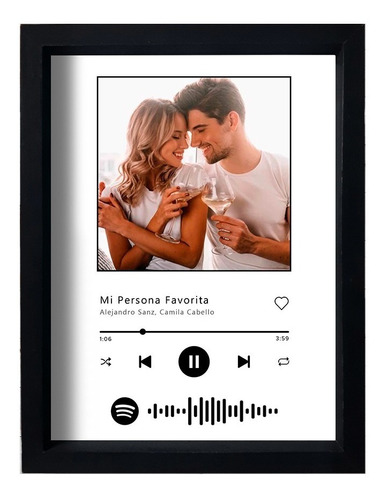 Cuadro Spotify 30x20cm Regalo Aniversario Novios Amigos