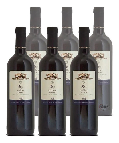 Vino Martinez Croce Clasico Merlot Caja X6 Unidades Mendoza