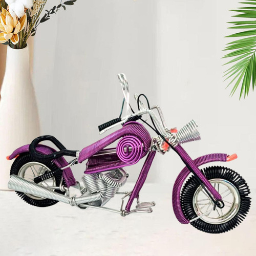 Modelo De Motocicleta Escultura De Motocicleta Púrpura