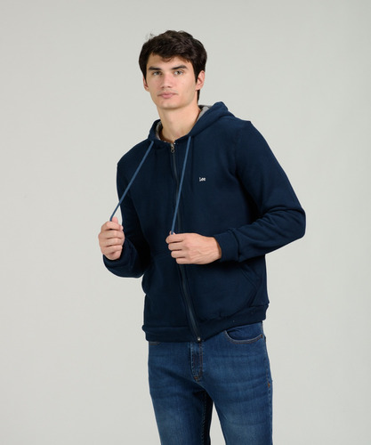 Campera Canguro Hombre Lee Zip Hood