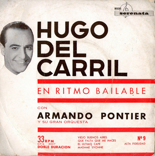 Hugo Del Carril Con Armando Pontier Y Su Gran Orquesta  N° 9