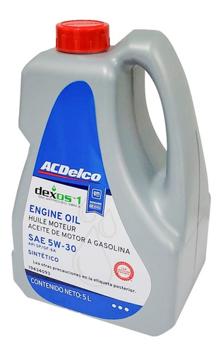 Aceite 100% Sintetico 5w30 Dexos2 5 L Acdelco 19367503