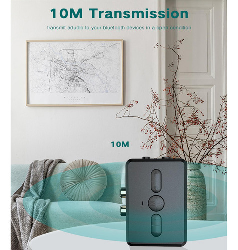 Transmisor Y Receptor Bluetooth 5.0 Adaptador De Audio
