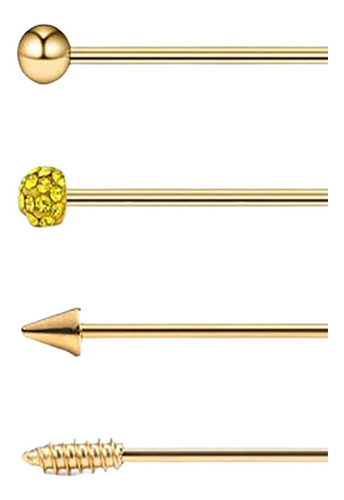 8 Barra De Tornillo Recta Jewelry Industrial Barbell