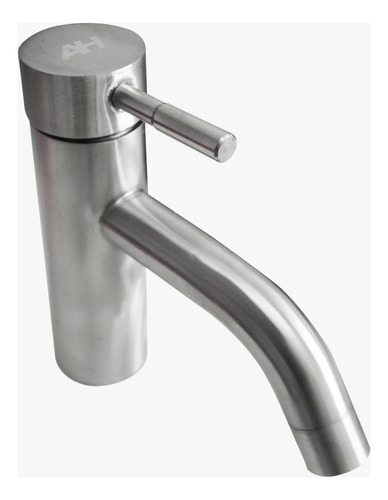 Griferia Baño Canilla Ah Home Acero Inoxidable Mesada Ah13 Acabado Cepillado Color Gris