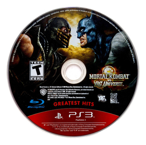 Mortal Kombat Vs Dc Universe (sólo Disco) Ps3  (Reacondicionado)