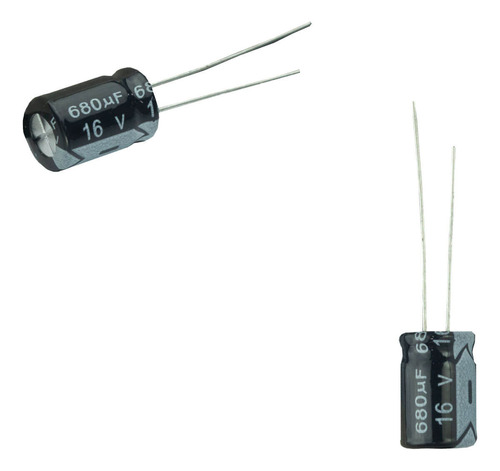 50x Capacitor Eletrolítico 680uf X 16v 105º Kit C/ 50 Peças