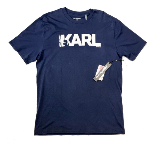 Playera Karl Lagerfeld Original Azul Kl Hombre