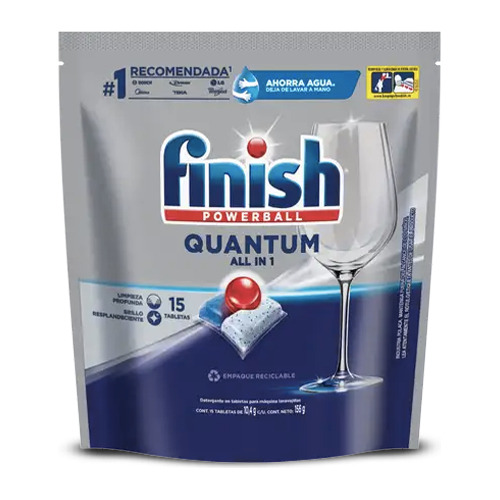 Finish Quantum Lavavajilla Tabletas Todo En Uno 15 Unid