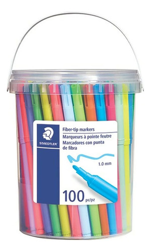 Caja De Marcadores Lavables Con 100 Pzs Staedtler