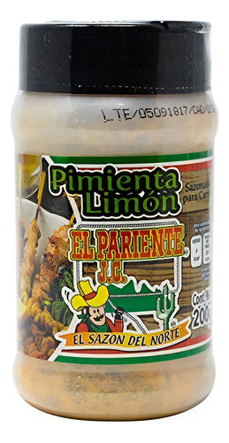 Sazonador Pimienta Limón En Polvo El Pariente 200gr (pack 3)