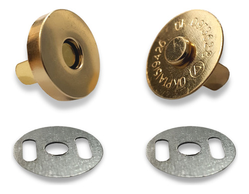 Botão Magnético Imantado 14mm Prata Dourado Ônix 100 Uni