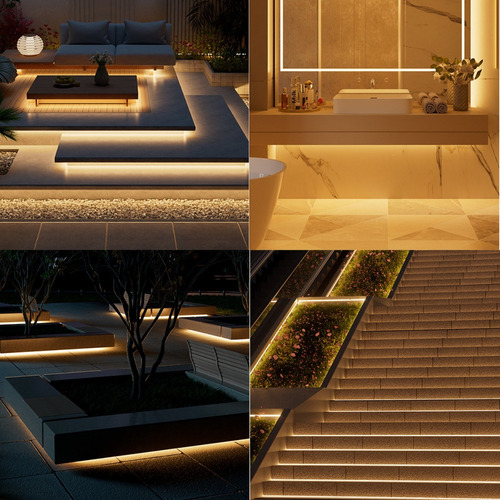 Fita Led Cob A Prova D'água Submersível Ip68 5m + Fonte 24v