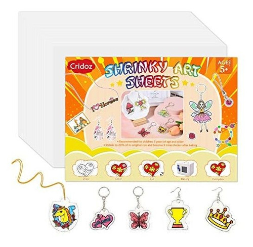 Papel Para Shrinky Dinks Cridoz 50pcs Para Niños