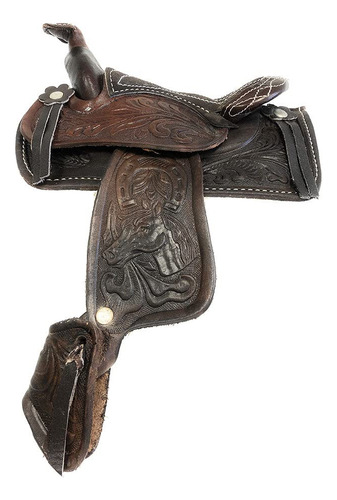Silla De Montar Aj Tack 5 Pulgadas Decorativa Occidental Negro