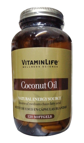 Coconut Oíl (aceite De Coco) 120 Softgel - Vitaminlife