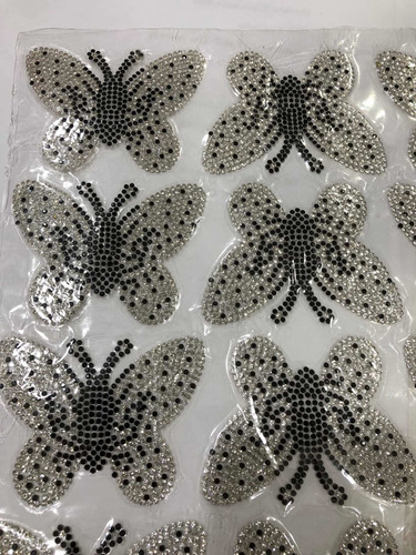 2 Apliques Parches Termoadhesivos Mariposa 6x8cm. Nuevos!!