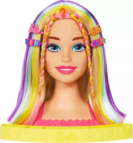 Barbie Deluxe Cabeza Glitter And Go Pelo Rubio + 20 Piezas