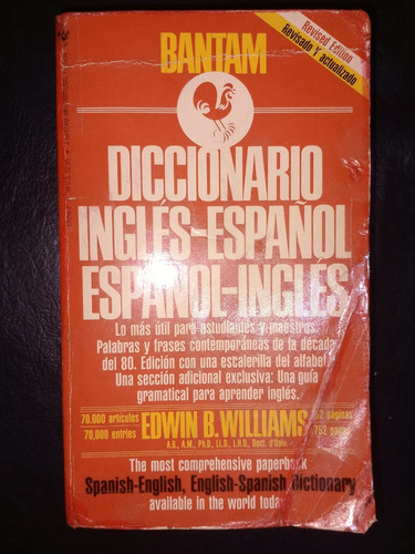 Libro Diccionario Inglés Español Edwin Williams Bantam
