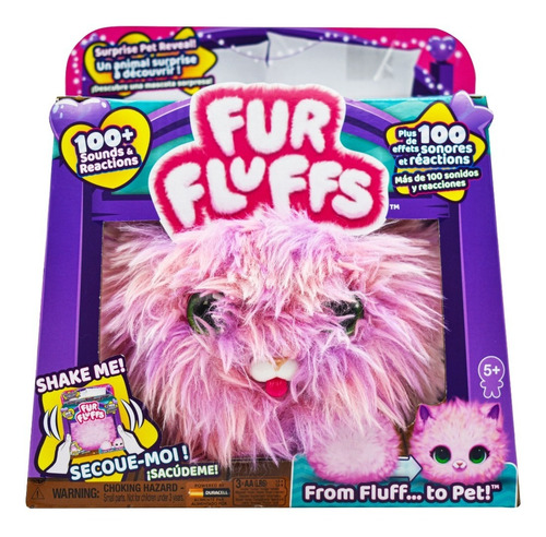 Fur Fluffs Purrn Fluff Rosa Mascota Interactica Spin Master