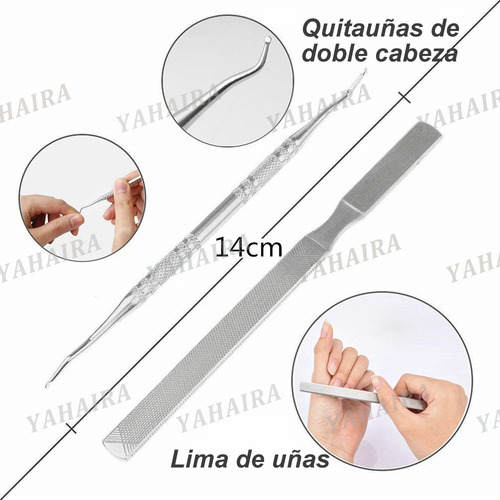 Kit Herramientas Uñas Encarnadas Set Pedicura Corta Uñas 6pz