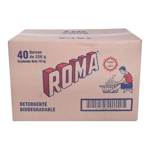 Detergente En Polvo Roma Multiusos 250g Caja Con 40pz