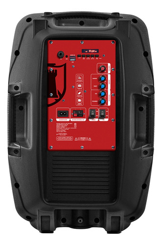 Bocina Kaiser Kse-1015mx Micrófono Tripié 15 Pulgadas 40wrms Negro