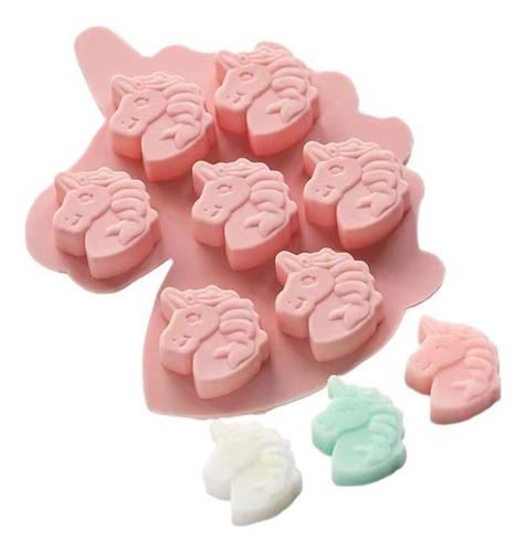 Molde De Silicona For Jabón Con Forma De Unicornio De 7