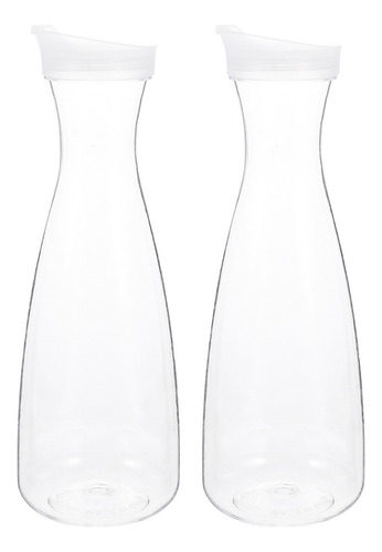 2 Botellas De Agua Transparentes Con Tapas De Vidrio Y Decan