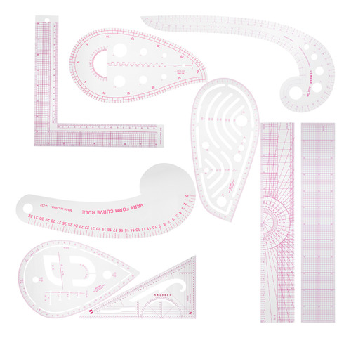 Juego De Ropa Multiusos Cutting Curve, 9 Piezas, Regla De Co