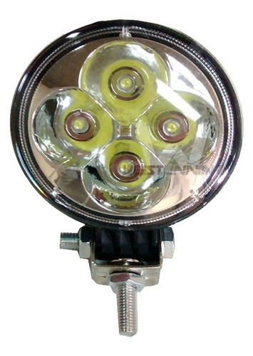Juego X2 Faro Auxiliar Luz Blanca 12v 4 Led Lupa 12w 3000lum