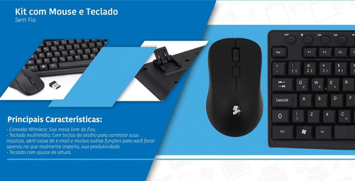 Imagem 6 de 7 de Kit Teclado E Mouse Bluetooth Wireless 2.4 Ghz Escritório